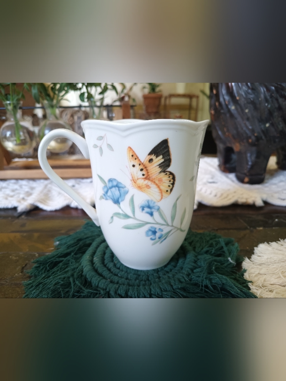 Vintage Lenox Butterfly Meadow Monarch Mug